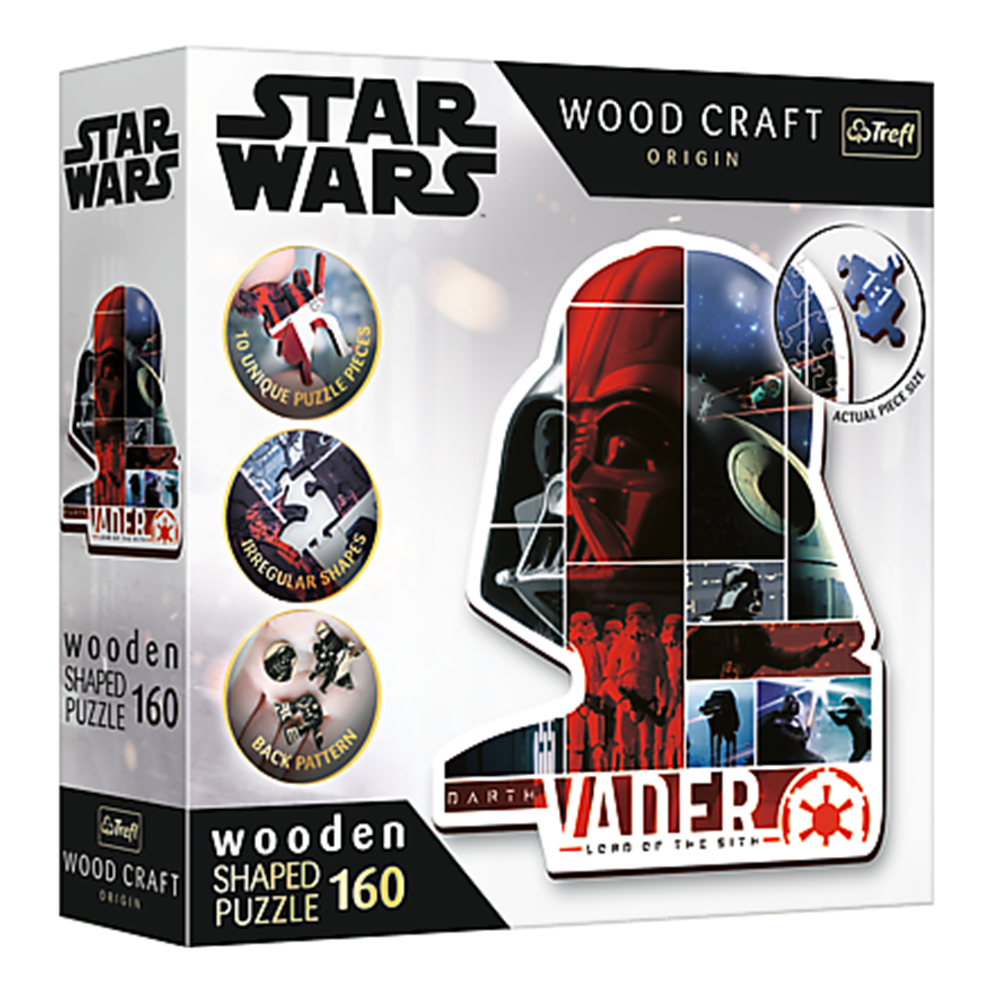 Trefl - Wooden Shaped Puzzle - Darth Vader 160 (Puslespil)