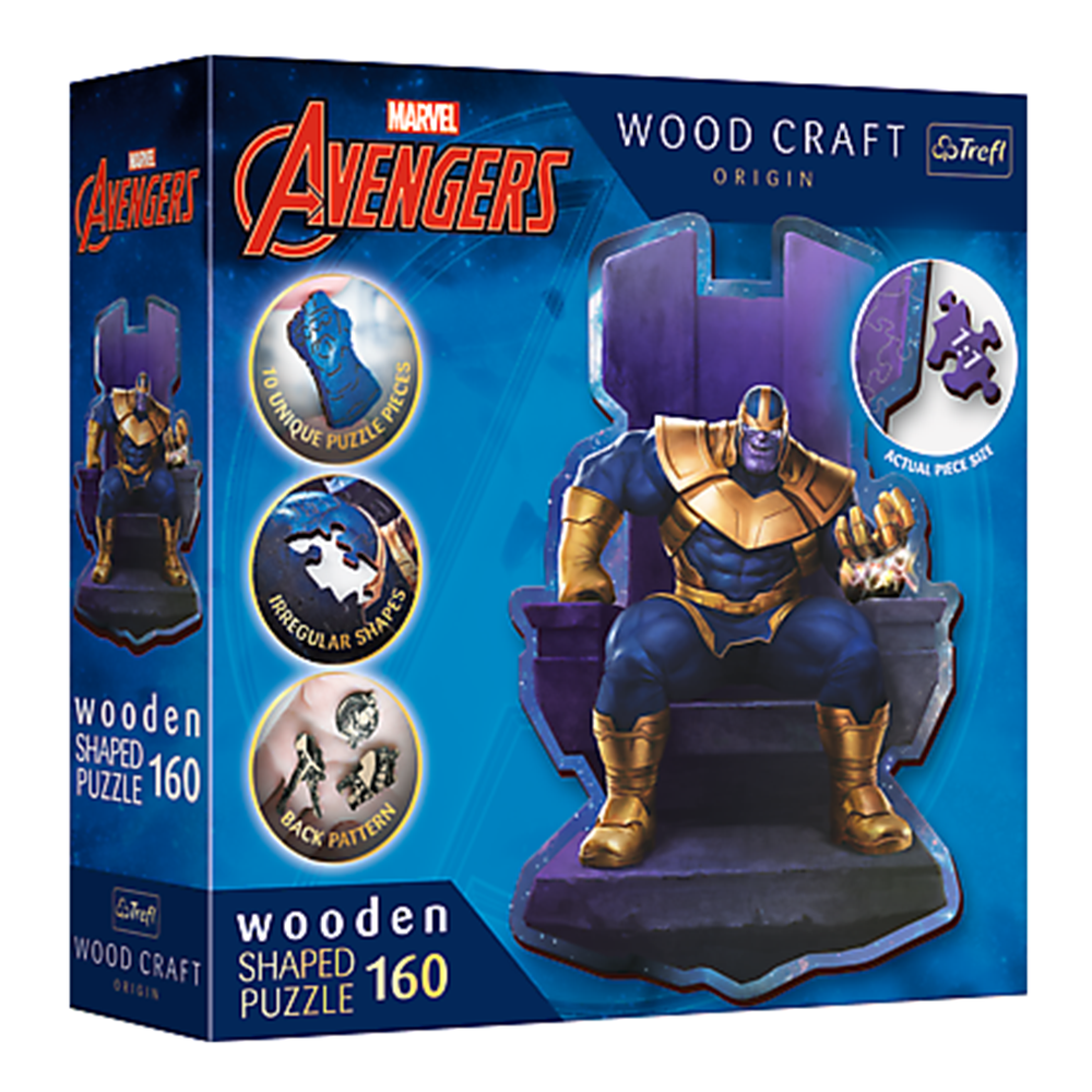 Trefl - Wooden Shaped Puzzle - Thanos on Throne 160 (Puslespil)