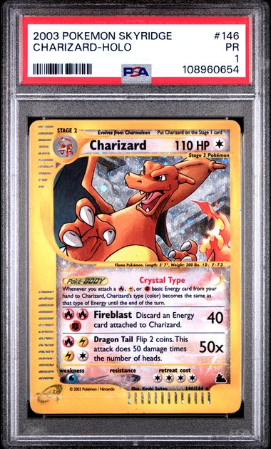 Charizard-Holo #146 PSA 1 [Pokemon Skyridge 2003]