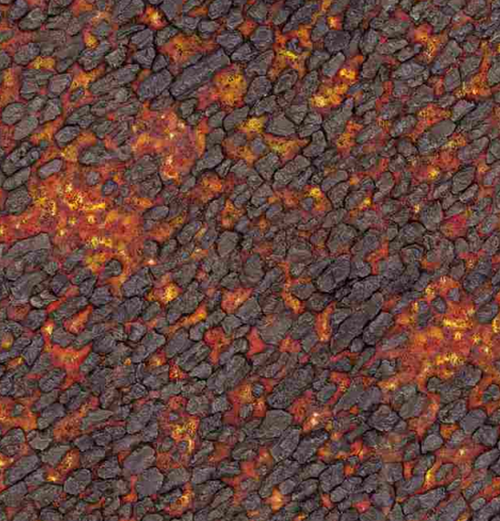 Kraken Wargames Gaming Mat - Magma River 44x60