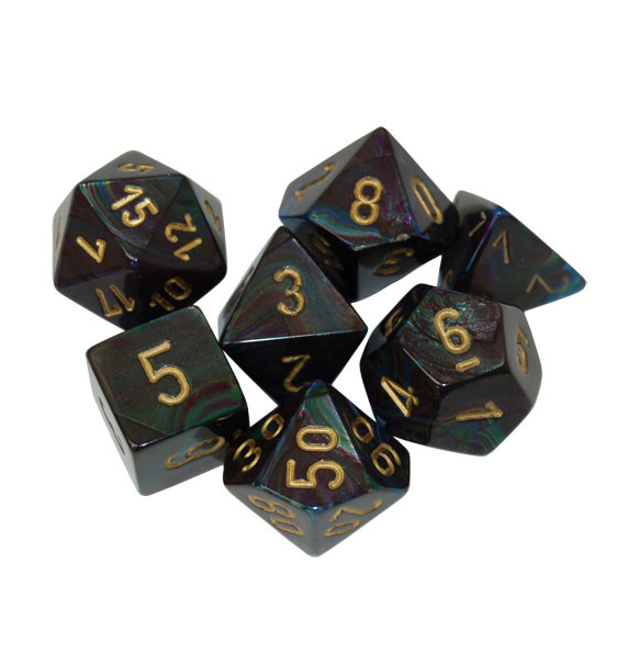 Lustrous™ – Polyhedral Shadow w/gold 7-Die Set