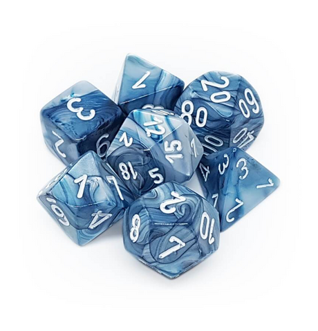 Lustrous™ – Polyhedral Slate w/white 7-Die Set