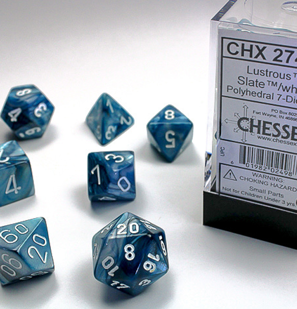 Lustrous™ – Polyhedral Slate w/white 7-Die Set