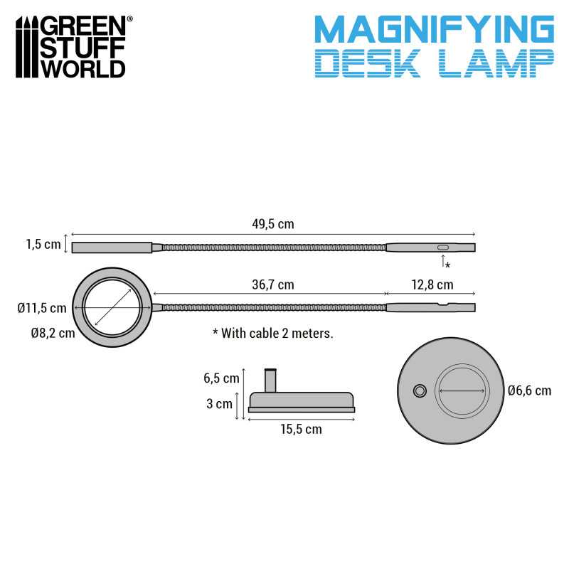 Green Stuff World: Magnifying Desk Lamp - Darth Black