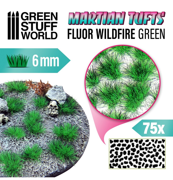 Green Stuff World: Martian Fluor Tufts - Fluor Wildfire Green