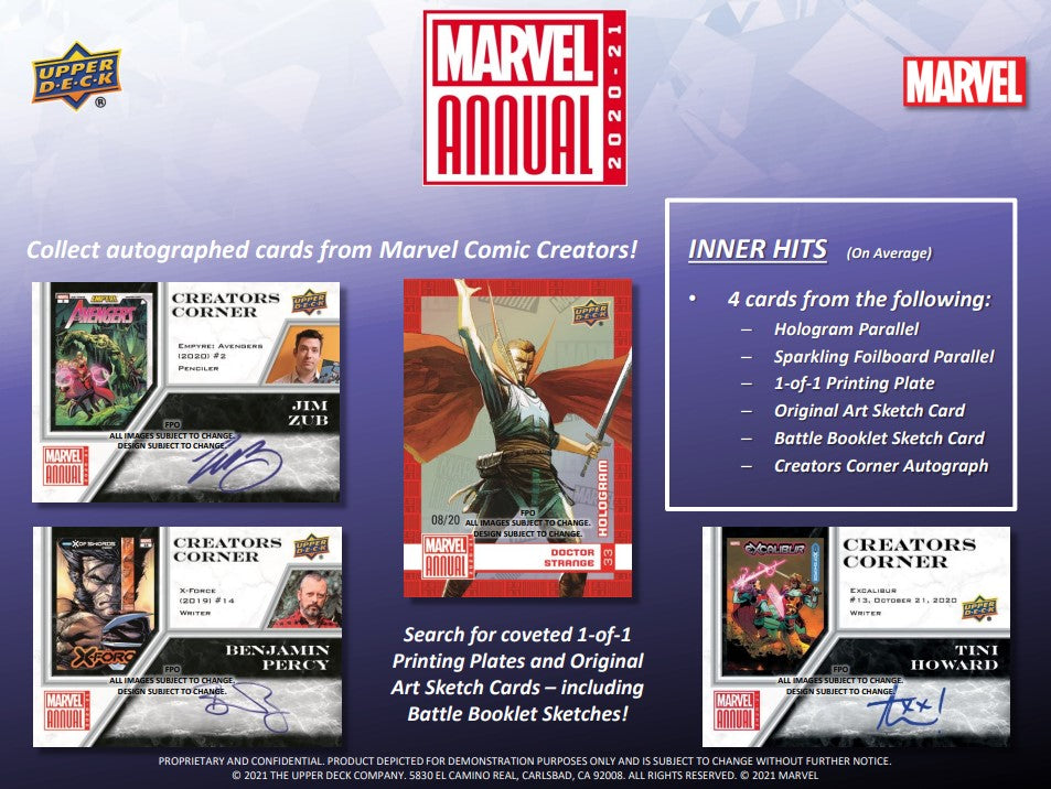 Upper Deck Marvel Annual 2020-21 - Hobby Box