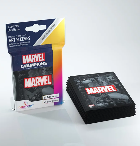 Gamegenic: Marvel Champions Art Sleeves - Marvel Art Black (50)