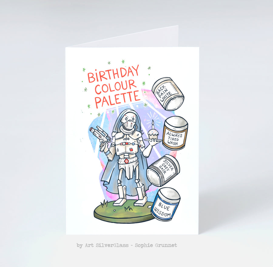 Fødselsdagskort: Birthday Colour Palette (med kunvert)