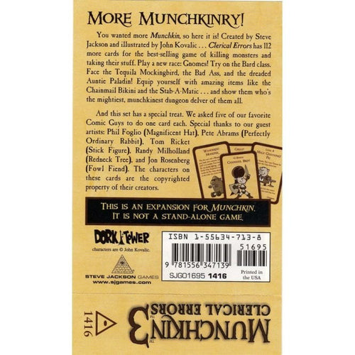 Munchkin 3 - Clerical Errors (Exp)