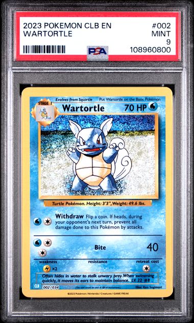 Wartortle #2 PSA 9 [Pokemon CLB Trading Card Game Classic 2023]