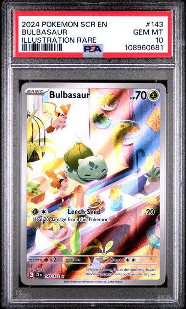 Bulbasaur [Illustration Rare] #143 PSA 10 [Pokemon Stellar Crown 2024]