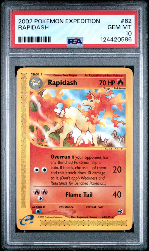 Rapidash #62 Pokemon Expedition 2002 PSA 10