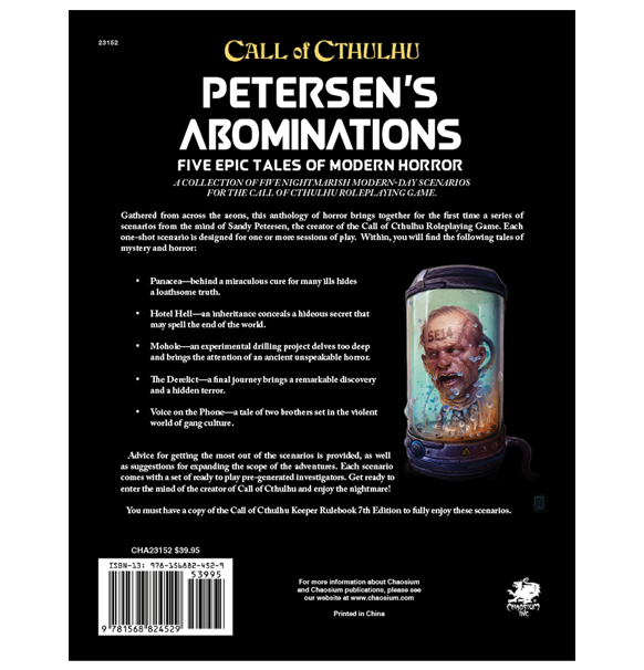Call of Cthulhu RPG: Petersens Abominations (Eng)