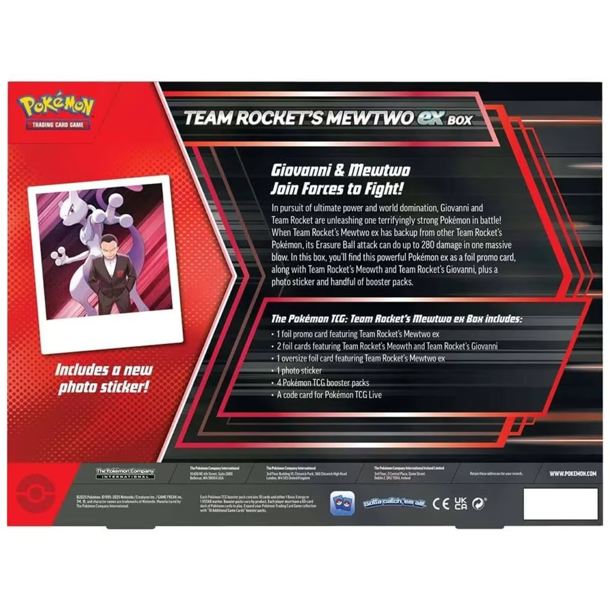 Pokemon Team Rocket's Mewtwo EX Box