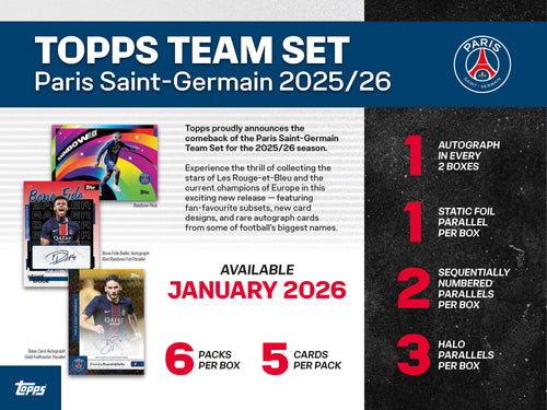 Topps Paris Saint-Germain Team Set 2025/26