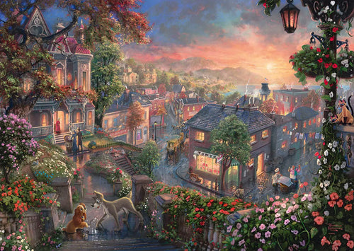 Thomas Kinkade: Disney - Lady and the Tramp - 1000 (Puslespil)