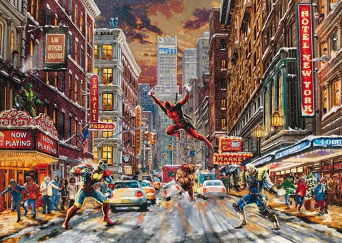 Thomas Kinkade: Marvel - Deadpool - Snow Day - 1000 (Puslespil)