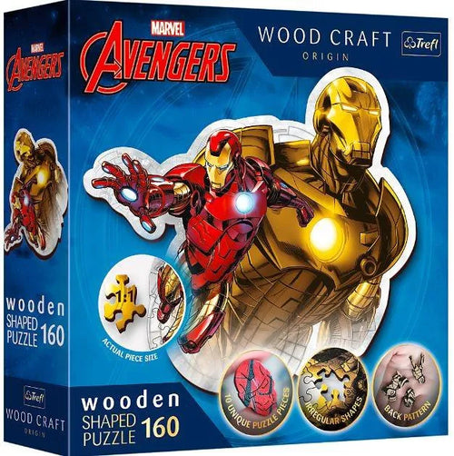 Trefl - Wooden Shaped Puzzle - Brave Iron Man 160 (Puslespil)