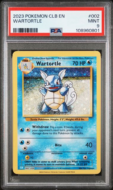 Wartortle #2 PSA 9 [Pokemon CLB Trading Card Game Classic 2023]
