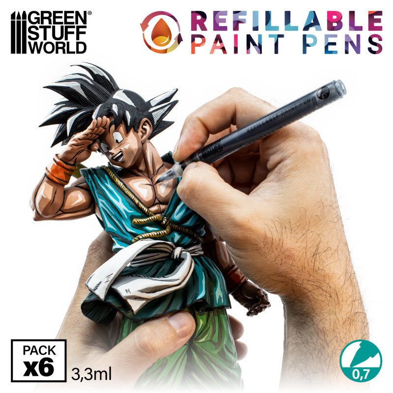 Green Stuff World: Refillable Paint Pen 0.7mm (6 Stk)