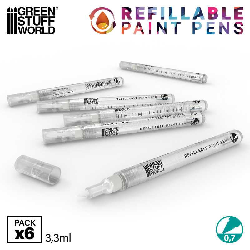 Green Stuff World: Refillable Paint Pen 0.5mm (6 Stk)