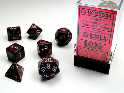 Speckled – Polyhedral Silver Volcano™ 7-Die Set