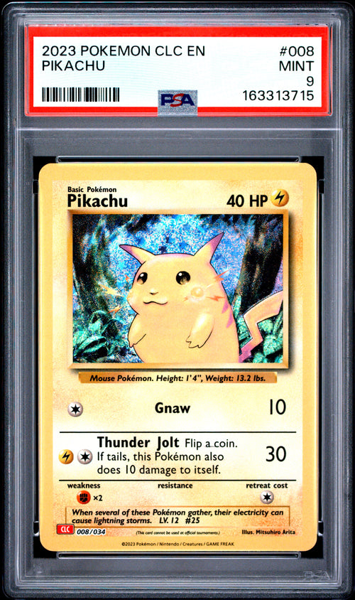 Pikachu #008 Pokemon Clc-trading Card Game Classic Charizard & Ho-oh EX Deck 2023 PSA 9