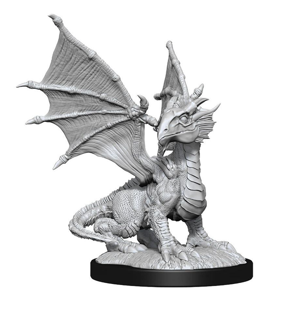 Nolzur's Marvelous Miniatures - Silver Dragon Wyrmling & Female Halfling