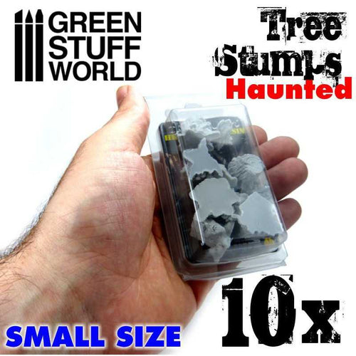Green Stuff World: 3D Printed Set - Small Haunted Tree Stumps