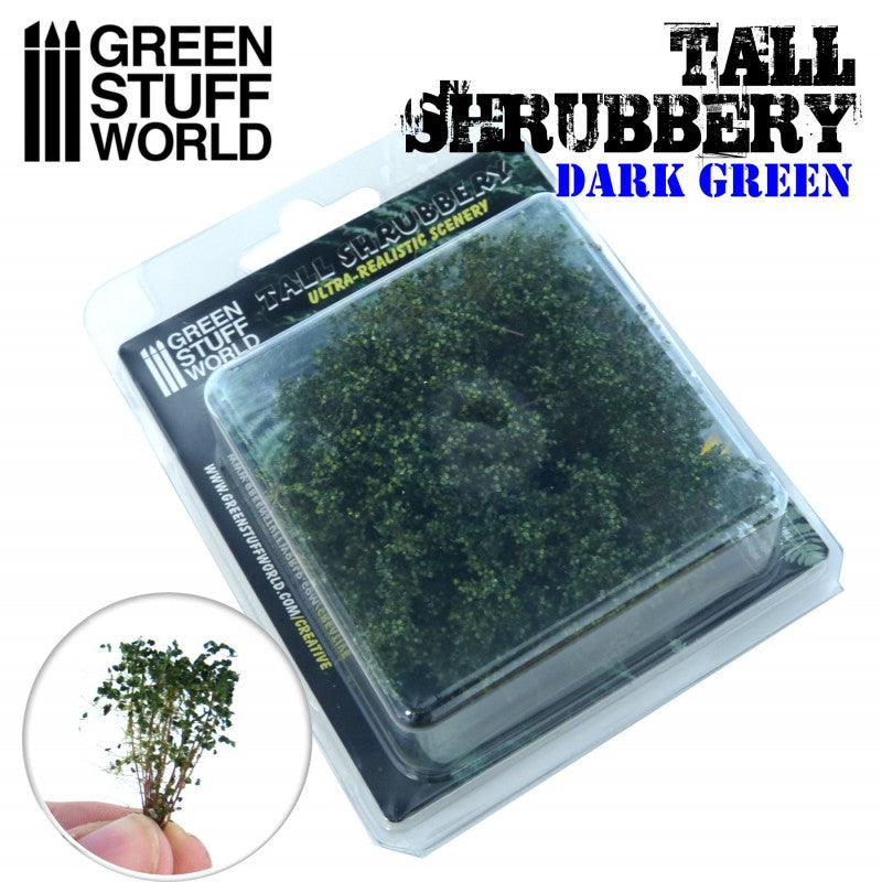 Green Stuff World: Tall Shrubbery - Dark Green