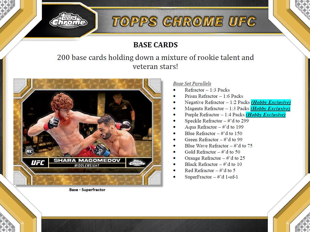 Topps Chrome UFC 2024 - Value Box