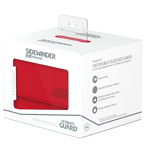 Ultimate Guard: Sidewinder Deck Case 100+ SYNERGY XenoSkin - Red/White