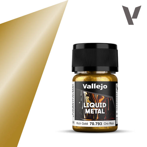 (70793) Vallejo Liquid Metal - Rich Gold 35ml