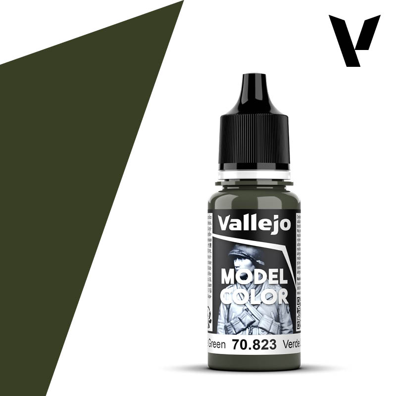 Vallejo Model Color: (70823) Luftwaffe Cam. Green Mat 18ml