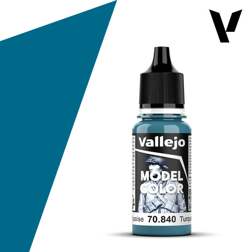 Vallejo Model Color: (70840) Light Turquoise Mat 18ml