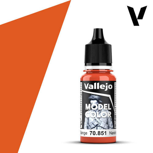 Vallejo Model Color: (70851) Bright Orange Mat 18ml