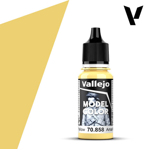 Vallejo Model Color: (70858) Ice Yellow Mat 18ml