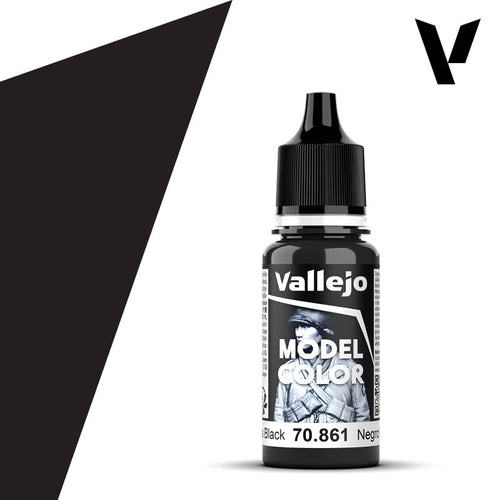 Vallejo Model Color: (70861) Model Color Gloss Black 18ml