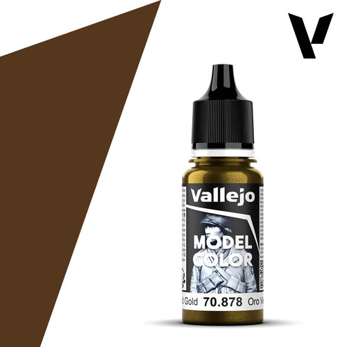 Vallejo Model Color: (70878) Old Gold Metallic 18ml