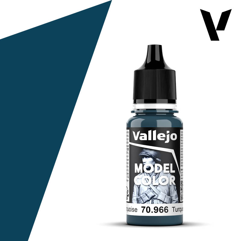 Vallejo Model Color: (70966) Turquoise Mat 18ml