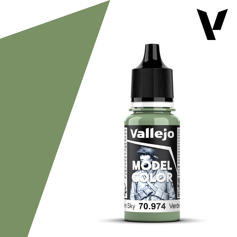 Vallejo Model Color: (70974) Green Sky Mat 18ml