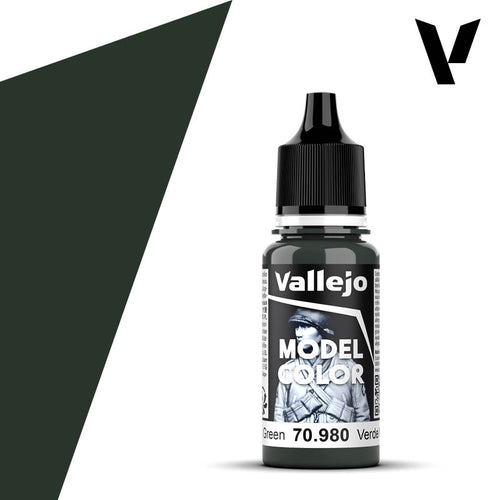 Vallejo Model Color: (70980) Black Green Mat 18ml