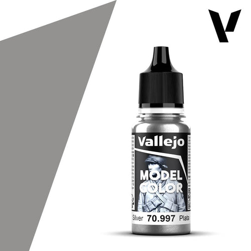 Vallejo Model Color: (70997) Silver Metallic 18ml