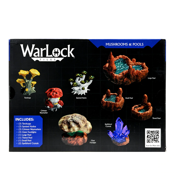 Warlock Tiles: Caverns Accessory - Mushrooms & Pools