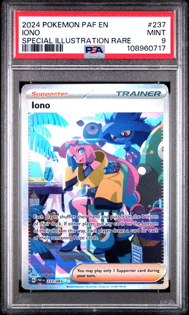 Iono [Special Illustration Rare] #237 PSA 9 [Pokemon Paldean Fates 2024]