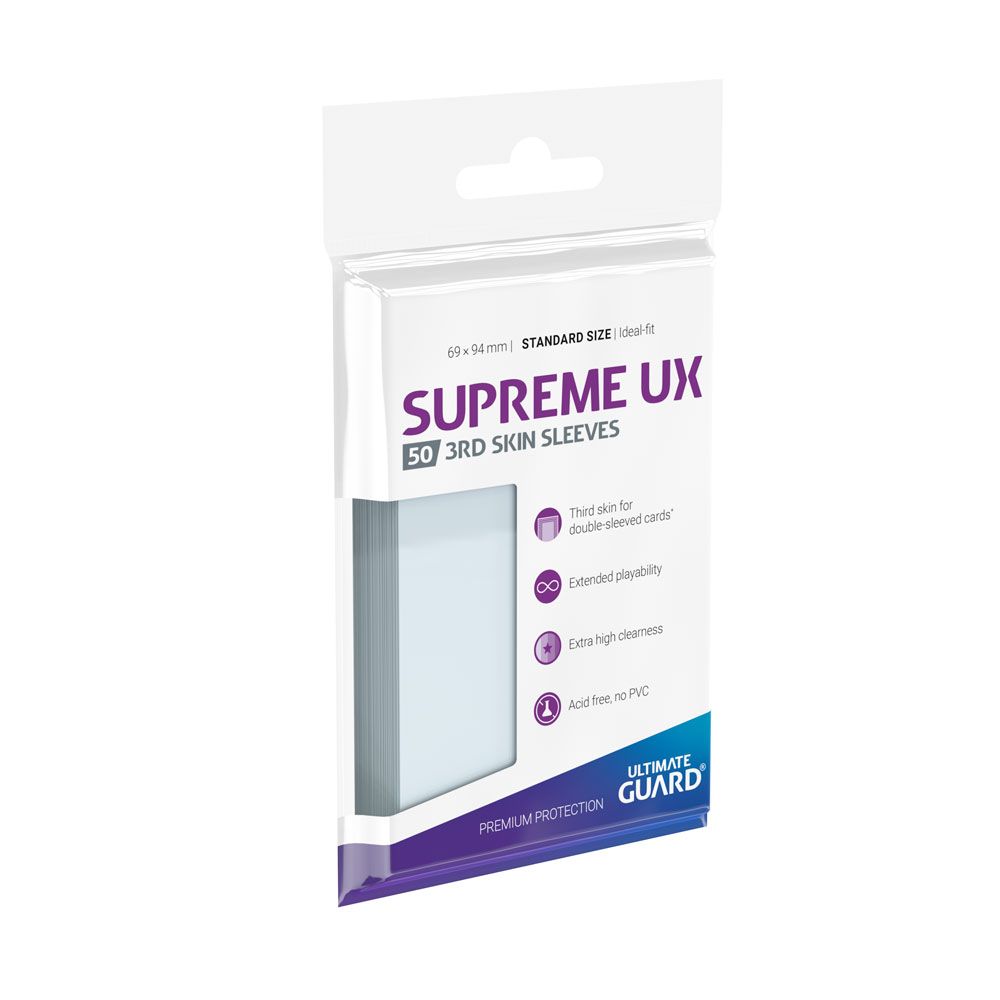 Ultimate Guard Supreme UX 3rd Skin Sleeves Standard Transparent 50 stk (Sleeve Covers)