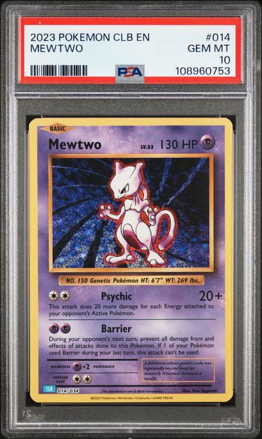 Mewtwo #14 PSA 10 [Pokemon CLB Trading Card Game Classic 2023]