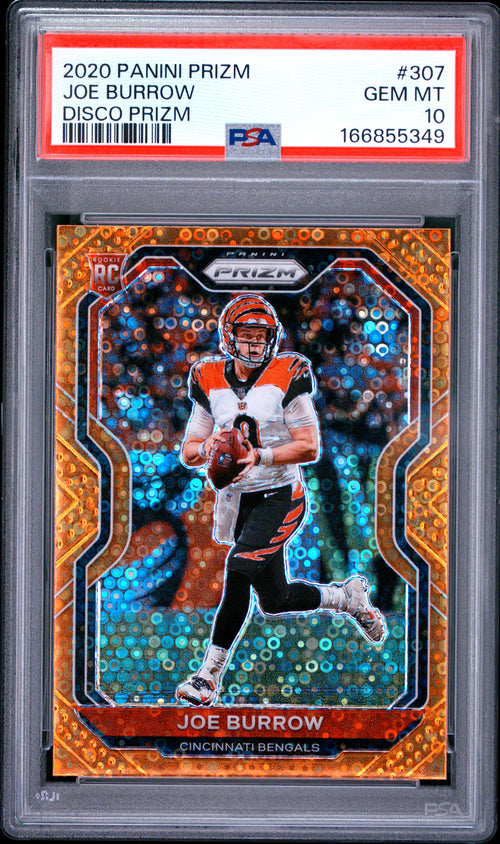 Joe Burrow #307 Disco Prizm Panini Prizm 2020 PSA 10