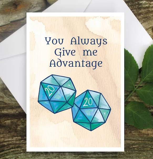Postkort: You Always give me Advantage (med kuvert)