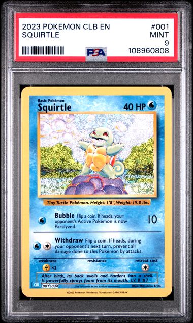 Squirtle #1 PSA 9 [Pokemon CLB Trading Card Game Classic 2023]